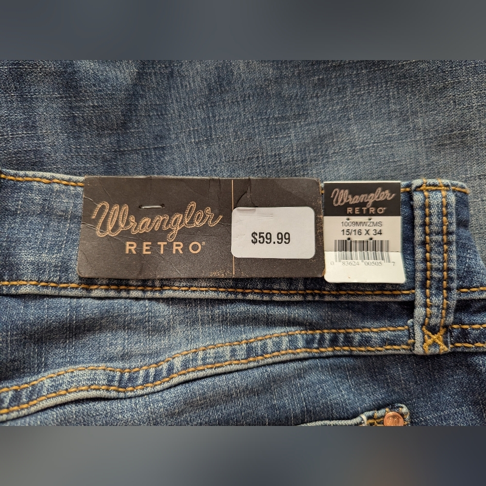 NEW! Women's Wrangler "Retro" Blue Jeans 15/16 x 34 - Picture 5 of 5